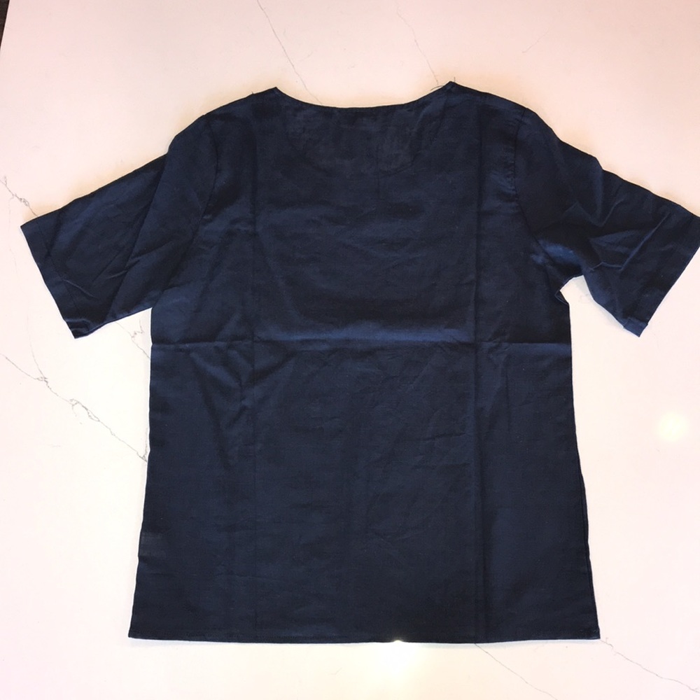 Asymmetrical Faux Button Top - Picture 3 of 3